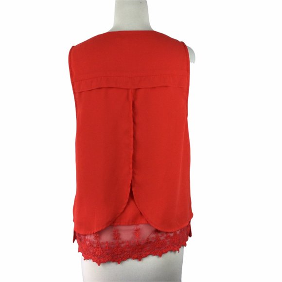 Skies are Blue Deep Peach Layered Tank, Medium - Picture 5 of 8